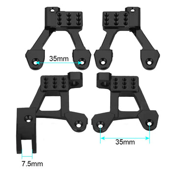RCLions Aluminum Front&Rear Adjustable Shock Towers,Shock Hoops for Axial SCX10 ii Upgrades 90046/90047 1/10 Scale RC Crawler Ca