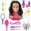 African American Black Styling Doll Head Girls Playset With Beauty And Fashion Accessories