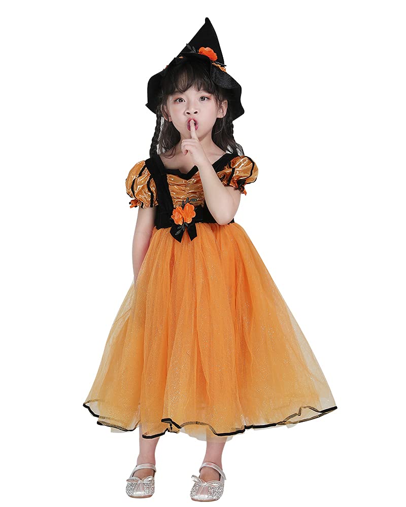 Seasons Children Orange Fancy Fairytale Witch Costume (2-4T)