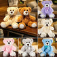 Shafish Plush Teddy Bear Cute Stuffed Animal Bear With Bow Plush Toys Gift For Kids And Girls 35Cm/13.8 Inches (Purple)