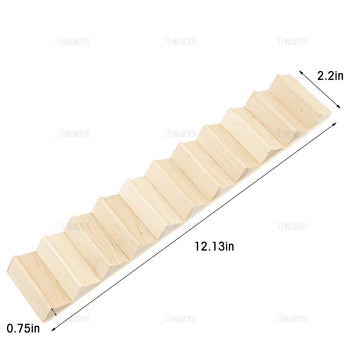 Auear, Miniature Stairs Wood Stair 1:12 Wooden Stringer Steps Model Diy Staircase Accessories Decor For Furniture Micro Landscap
