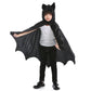Superhero Dress Up Costumes Cosplay Bat Cape With Hat For Kids Boys Girls Halloween Superhero Theme Party Favors Color Black 3-6 Years Old