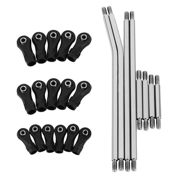 Pothyes Lcg Girder Frame Hard Stainless Steel Linkage Link Rod End For 1/10 Rc Crawler Axial Scx10 Ii Iii Trx4 Capra 1.9 Utb Met