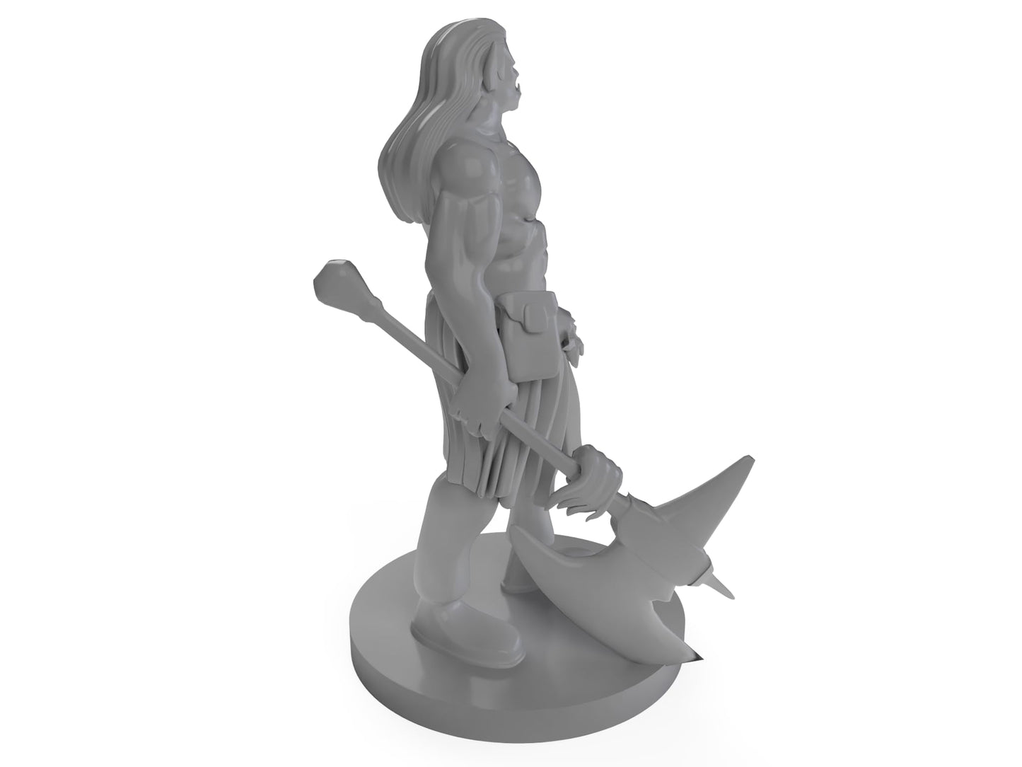 Half Orc Male Barbarian 2 Tabletop Dnd Gaming Miniature