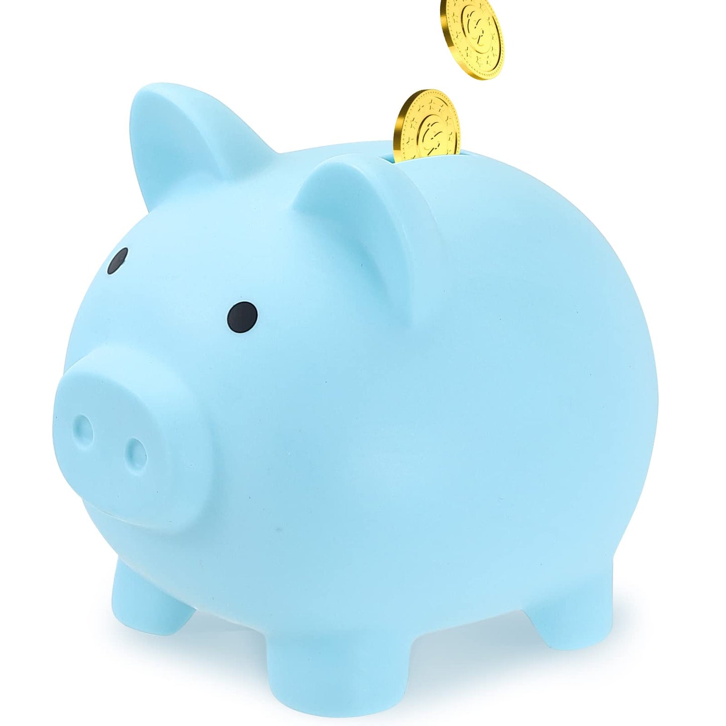 Extra Large Piggy Bank,Coin Bank For Boys And Girls,Unbreakable Plastic Money Bank,Cute Pig Money Box,Practical Gifts For Birthday, Festival, Baby Shower(Blue)