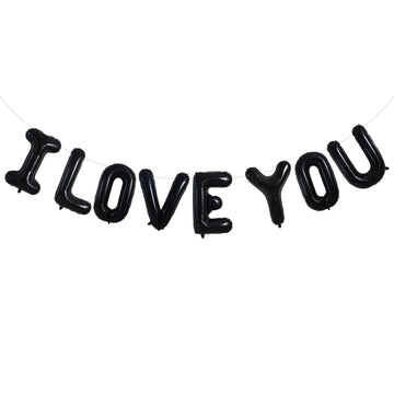 Toniful 16 Inch I Love You Balloons Valentines Day Decoration Letter Foil Balloons - Perfect For Romantic Valentine'S Day Weddin