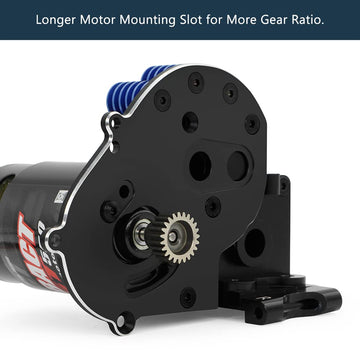 GLOBACT for 1/10 Slash 2wd Transmission Stampede Rustler 2wd Aluminum Transmission Case Gearbox Parts with Aluminum Motor Plate
