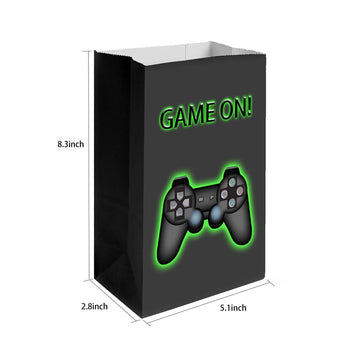 Outego Video Game Party Bags Video Game Paper Bags Video Game Party Favor Bags For Kids Birthday Party Goodie Bags (24 Pack)