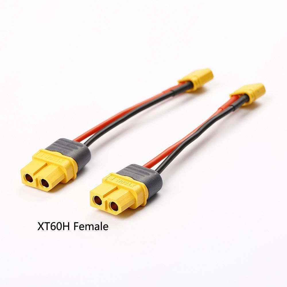 Linsyrc 4Pcs Xt30 Male Connector To Xt60H Female Connector Adapter Plug With 3.93Inch 16Awg Silicone Cable For Rc Drone Lipo Bat
