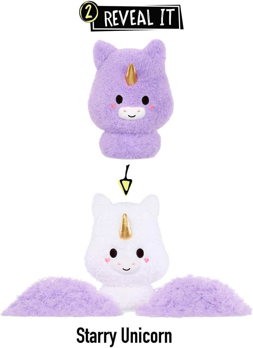 Fluffie Stuffiez Unicorn Large Collectible Feature Plush 11' - Surprise Reveal Unboxing With Huggable Asmr Fidget Diy Fur Pulling, Ultra Soft Fluff