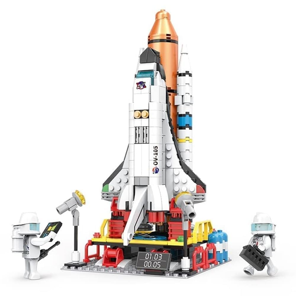 Magicwand Space Shuttle Rocket Launch Toy Building Block Educational Construction Learning Blocks Set For Kids[404 Pcs][Multi-Co