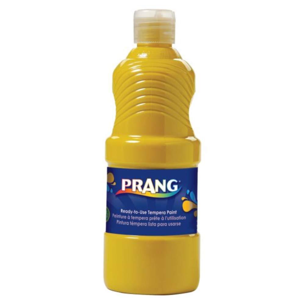 Prang Paint for Kids Tempera Washable Ready to Use Nontoxic Safe 8 oz Single Easy Pour Bottle (Yellow)