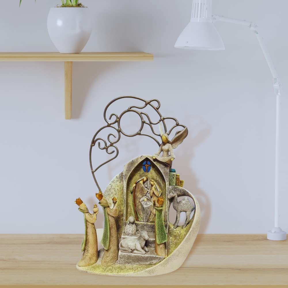 Comfy Hour Faith And Hope Collection Holy Family Christmas Nativity Scene Figurine, Small, Resin Stone