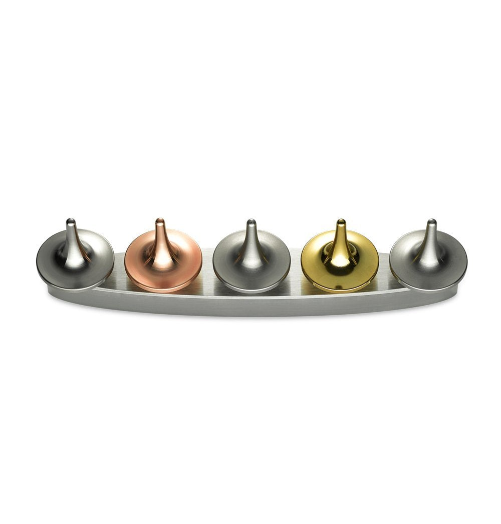 Foreverspin Mini Metal Museum(5 Unique Tops, 1 Dock) - World Famous Spinning Tops