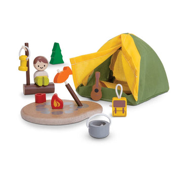Plantoys Pretend Play Camping Set (6624) | Sustainably Made From Rubberwood And Non-Toxic Paints And Dyes
