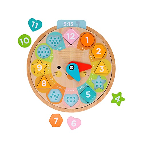 Petit Collage Wooden Learning Clock - Multi-Language, Counting & Colors - Model PTC678