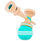 Kendama Usa - Kaizen Triple Stripe Kendamas - For Players Of All Levels, Carrying Bag Included (Turquoise & White)