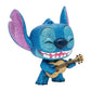 POP Funko Lilo & Stitch Stitch with Ukulele Vinyl Figure 3.75" Blue Diamond Glitter - Entertainment Earth Exclusive