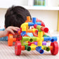 Pulsbery Educational Pipe Puzzle For Kids - 85Pcs Plastic Water Pipe Shaped Creative Tube Locks Construction Set Toy With Wheels