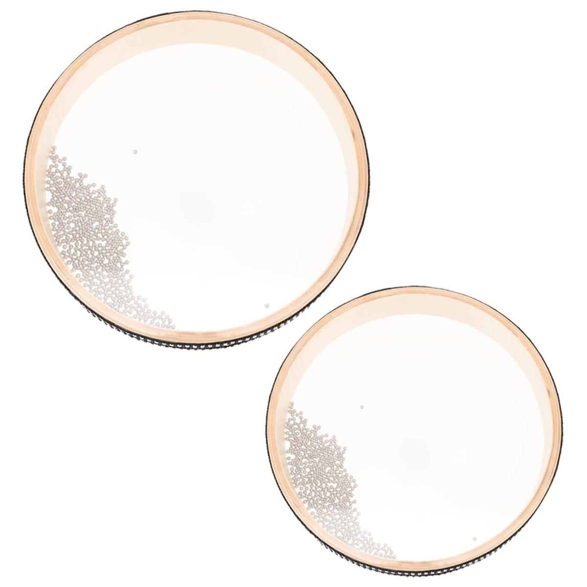 Excluzo 2Pcs Transparent Wave Drum Wood Sea Drum Child