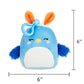 Squishmallows 3.5'''' Easter Clip-On Bebe The Bluebird, Pink