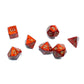 Scarlet Scarab Mini Dice With Gold Colored Numbers 10Mm (3/8In) Set Of 7 Chessex