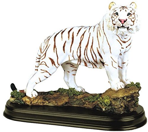 Stealstreet Ss-G-19718 White Tiger Collectible Wild Cat Animal Decoration Figurine Statue