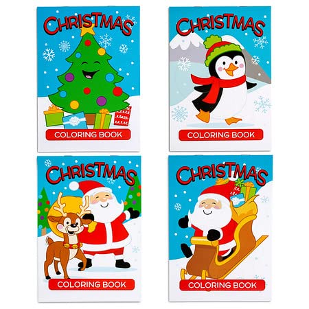 FAVONIR 12 Set Christmas Party Favor Stuffers Holiday Characters Themed 12 7    Coloring Books And 12 Pack Crayons. Goody Bag Ha