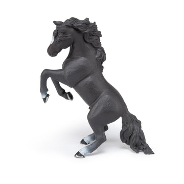 Papo - Hand-Painted - Figurine - Horses,Foals And Ponies - Black Reared Up Horse Figure-51522 - Collectible - For Children - Suitable For Boys And Girls - From 3 Years Old
