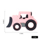 Amazingm Car Series Baby Teething Toys,Food Grade Silicone Chew Teether For 3 Months+ Infant Boy And Girl,Toddler Sensory Chewing Teether,Bpa Free. (Bulldozer, Pink)