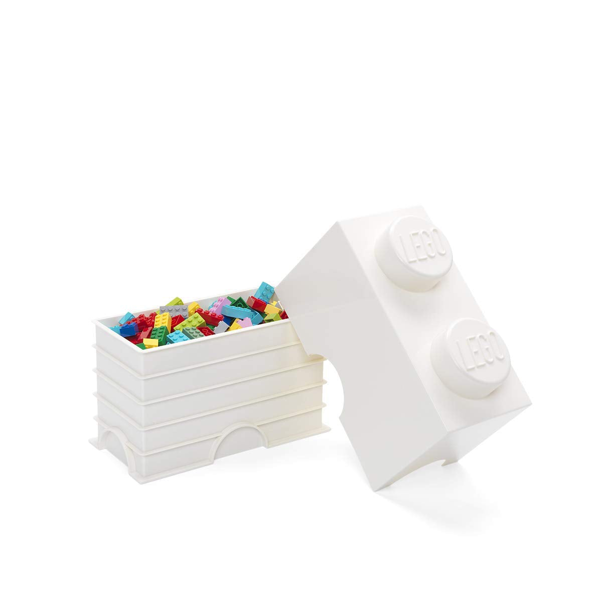 Room Copenhagen, Lego Storage Brick Box - Stackable Storage Solution - Brick 2, White (40020635)