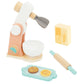 TOOKYLAND Wooden Kitchen Mixer for Kids Age 3 and Up, Wooden Play Kitchen Set with Accessories, Rolling Pin, Tray, Bowl, Biscuit