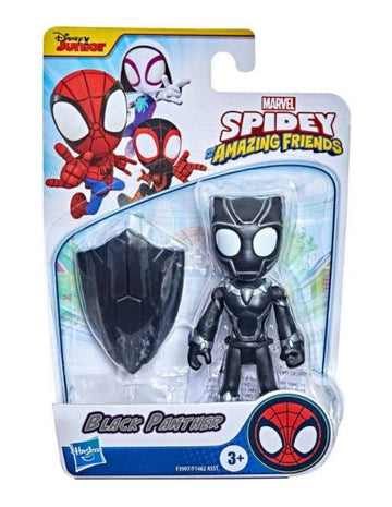 Marvel Spidey & His Amazing Friends Action Figures Superheroes + Villains (Choose Figure) (Black Panther (4 Inch)) -Like New