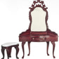 1:12 Scale Mahogany Dressing Table with Stool Set #D0485