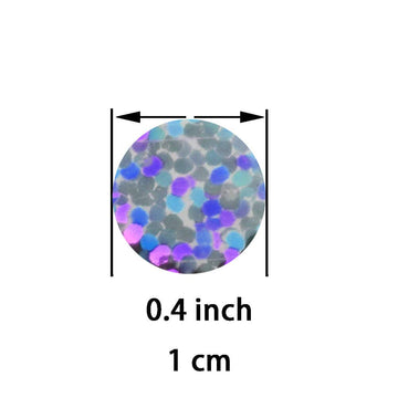 Sparkle Silver Metallic Foil Round Confetti Circle Dots Graduation Wedding Table Scatter Confetti Centerpieces Baby Shower Birth