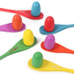 Lovestown 12 Pcs Egg Spoon Race Game Sets, Wooden Balance Relay Games For Kids Easter Eggs Hunt Outdoor Lawn