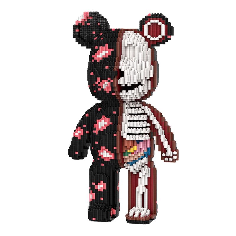 DAHONPA Animal Graffiti Skeleton Bear Micro Building Blocks Set(7220PCS)  Gift for mature-themeds and Kids