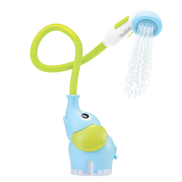 Yookidoo Baby Bath Shower Head - Elephant Water Pump And Trunk Spout Rinser - For Newborn Babies In Tub Or Sink