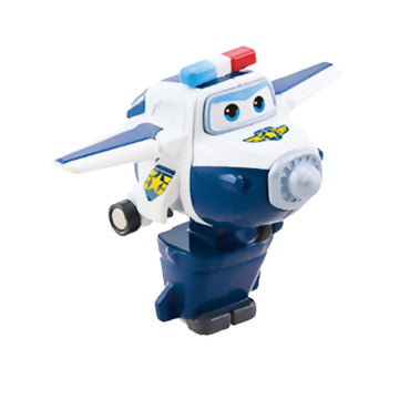 Super Wings 5' Transforming Paul Airplane Toys Vehicle, Action Figure, Plane To Robot, Suitable 3 4 5 Year Old Preschool Kids, Fun Plane Toys For Boys And Girls, Birthday Gifts, Blue