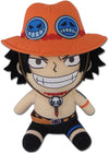 Great Eastern Entertainment One Piece Ace Sitting Pose Plush - 7" H, Multi, Polyester, Model 56794