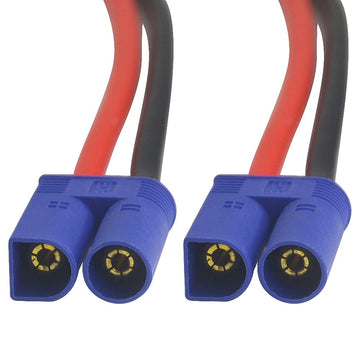 WMYCONGCONG 4 PCS EC5 Male Connector to 4.0mm Banana Male Plug Battery Charge Lead Adapter 12AWG Silicone Wire Cable for RC Heli