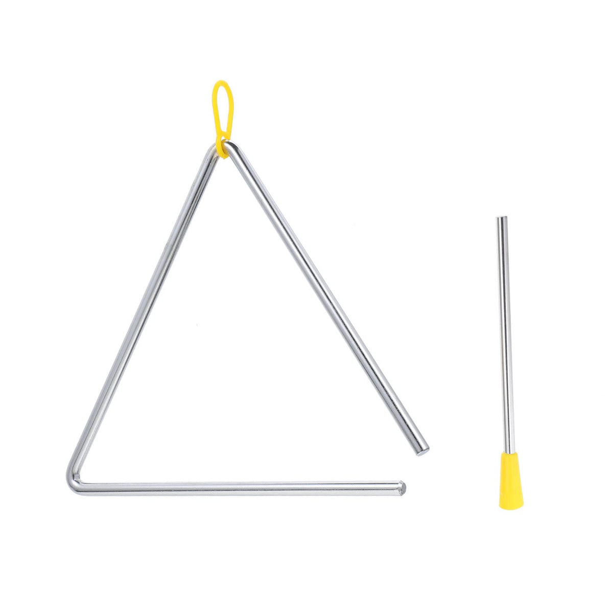 Excluzo Steel Triangle With Striker Hand Percussion Musical Instrument Kindergarten Music Teaching Tool Learning Plaything Kids 