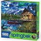 Springbok 1000 Piece Jigsaw Puzzle - Moon Cabin Retreat, Engineered Wood, Multi Color, Model 33-10875, Made in USA