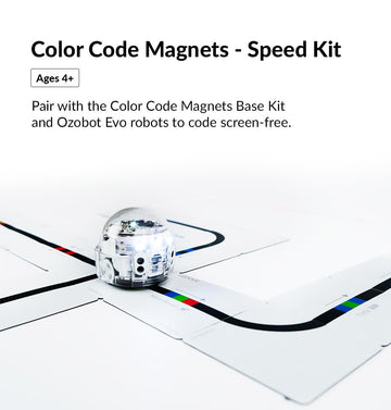 Ozobot Color Code Magnets Speed Kit: Interactive Coding Learning Tool For Kids Ages 3+, Enhances Logic & Problem-Solving Skills,