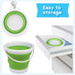 Silicone Beach Foldable Buckets Toys Halloween Bucket, 3L Jumbo Sand Pails Bucket Set with Mesh Bag, Swimming Pool Toys for Kids