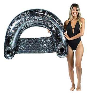 Poolcandy Sun Chair Water Raft, Multiple Chair Styles (Black Onyx)