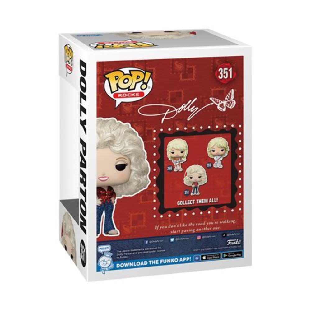 Funko Pop! Vinyl Figure - Dolly Parton '77 Tour, Diamond Glitter, Model #351, Exclusive Collectible