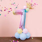 Duile 32''Large Size Rainbow Number 1 Balloon Set Children'S Birthday Party Aluminum Foil Balloon Set (7)
