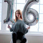 16 Balloon Number, Silver Number 16Th Birthday Balloons 40 Inch, Sweet 16 Years Old Silver Birthday Decorations For Boys Girls,