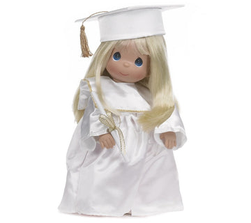 The Doll Maker Precious Moments Dolls, Linda Rick, Graduate, Blonde, 12 Inch Doll